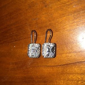 Stunning Ross Simon emerald cut wire earrings!